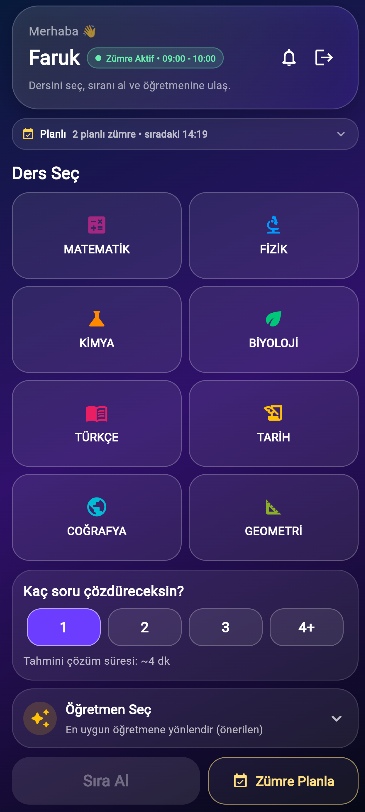 Öğrenci sıra alma